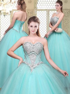 Modest Sweetheart Beading Quinceanera Gowns for Summer