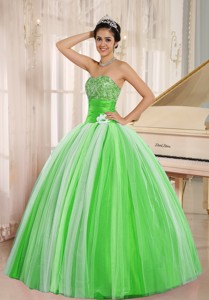 Multi-color New Arrival Strapless Tulle Lace-up For Quincanera Dress