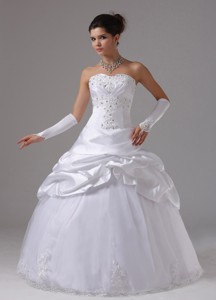 Alpine California City For Wedding Dress With Appliques and Pick-ups Ball Gown 