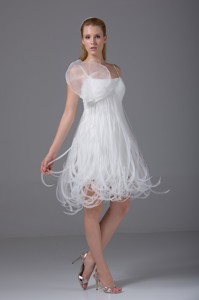 Loop Skirt Spaghetti Straps Short Wedding Dress Online