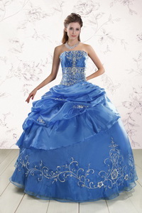 Appliques Exclusive Royal Blue Quinceanera Dress