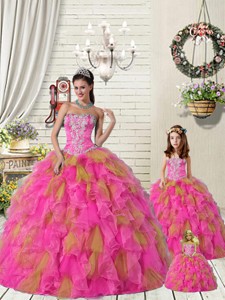 Top Seller Multi-color Princesita Dress With Ruffles And Beading
