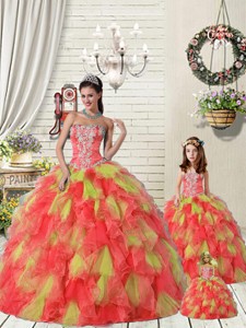 Top Seller Ruffles And Beading Multi-color Princesita Dress