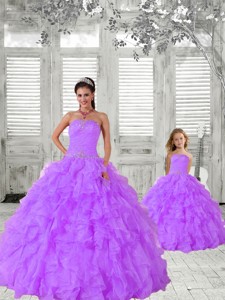 Trendy Lavender Princesita Dress With Beading And Ruching