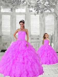 Fashionable Beading And Ruching Hot Pink Princesita Dress