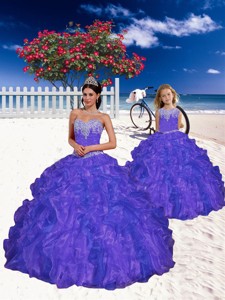 Most Popular Purple Princesita Dress With Appliques And Beading
