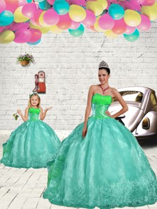 Exquisite Beading And Embroidery Princesita Dress In Apple Green