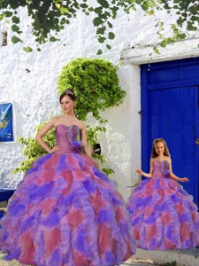 Wonderful Multi-color Princesita Dress With Beading And Ruffles