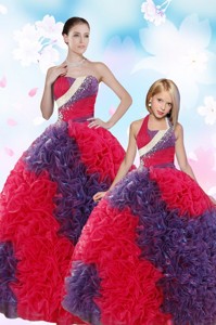 Multi-color Ball Gown Beading And Ruffles Princesita Dress