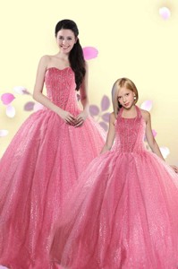 Simple Sweetheart Sequins Princesita Dress In Rose Pink