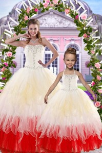 Ball Gown Multi-color Princesita Dress With Beading And Ruffles