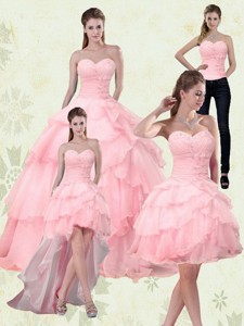 Unique Sweetheart Beaded Quinceanera Dress With Ruffled Layers
