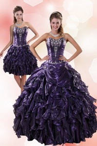 Classic Sweetheart Ruffled Quinceanera Dress With Embroidery