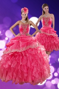 The Super Hot Strapless Quince Dress With Ruffles And Appliques