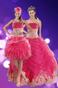 Exquisite Hot Pink Quinceanera Dress With Beading And Lace