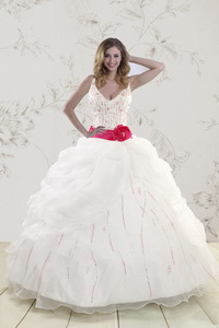 Elegant Halter Belt Beading White Quinceanera Dress