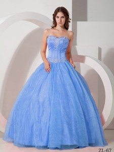 Beautiful Ball Gown Sweetheart Appliques with Beading Quinceanera Dress