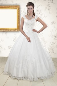 Discount Straps Quinceanera Dress With Appliques And Beading