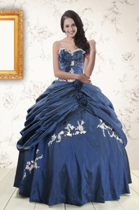 Gorgeous Sweetheart Ball Gown Quinceanera Dress In Navy Blue