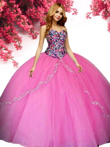 Latest Big Puffy Tulle Quinceanera Dress with Beading and Appliques