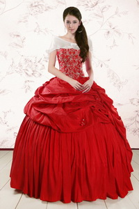 Discount Sweetheart Beading Quinceanera Dress In Red