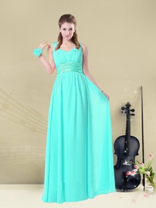 Beautiful Straps Dama Dress In Apple Green