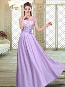 Best Scoop Lace Dama Dress In Lavender