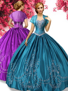 Hot Sale Applique Big Puffy Quinceanera Dress in Teal