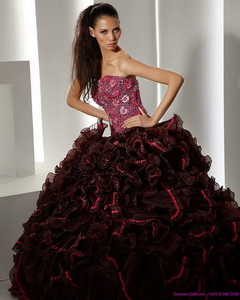 Modest Quinceanera Gowns With Ruffles
