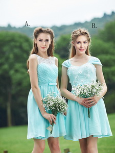 Classical Mint Short Quinceanera Court Dress With Appliques And Belt
