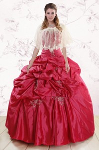 New Style Strapless Appliques Quinceanera Dress