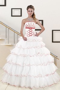 Pretty Ruffeld Layers Quinceanera Dress With Appliques