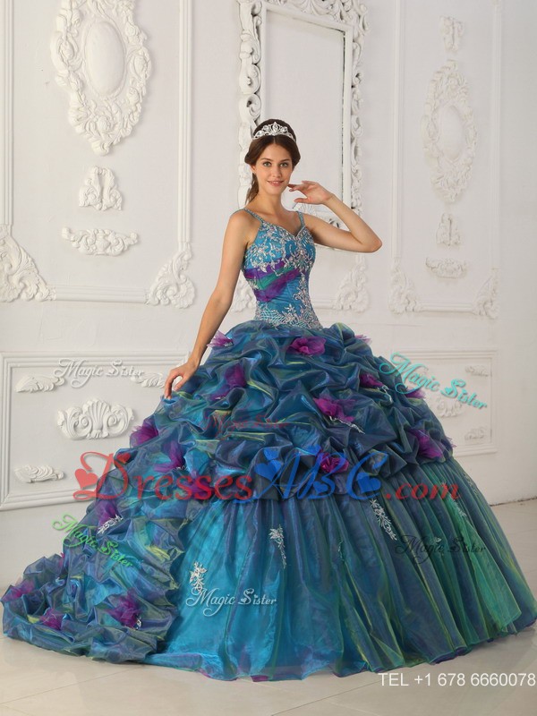 beautiful multi color quinceanera dress 2017