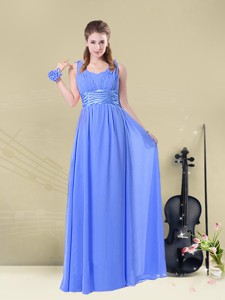 Hot Sale Straps Ruching Quinceanera Dama Dress For Fall