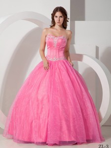 Beautiful Sweetheart Floor-length Appliques with Beading Quinceanera Dress