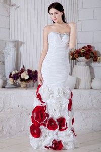 White Mermaid Sweetheart Beading S Prom / Evening Dress Floor-length