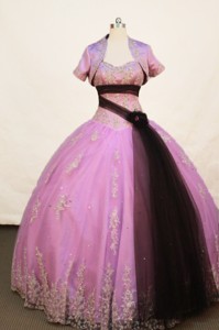Affordable Ball gown Strapless Floor-length Lavender Quinceanera Dress