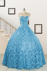 Unique Sweetheart Ball Gown Quinceanera Dress In Baby Blue