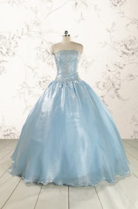 New Style Strapless Sweet 15 Dress With Beading