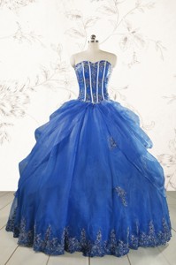 Cheap Appliques Quinceanera Dress In Royal Blue