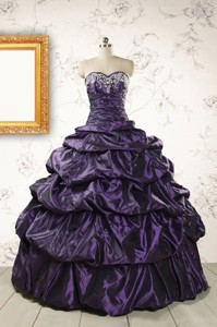 Modern Sweetheart Purple Quinceanera Dress With Appliques