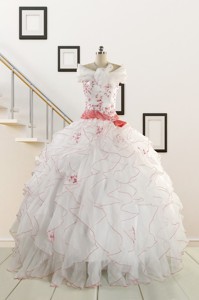 Pretty Quinceanera Dress With Appliques And Belt