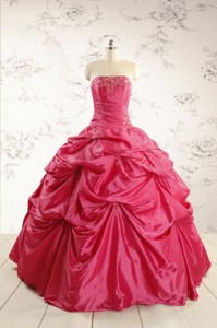 Cheap Appliques Quinceanera Dress In Hot Pink