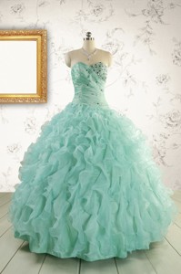 Pretty Sweetheart Beading Quinceanera Dress In Apple Green