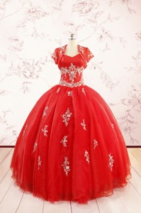 Ball Gown Sweetheart Appliques Quinceanera Dress With