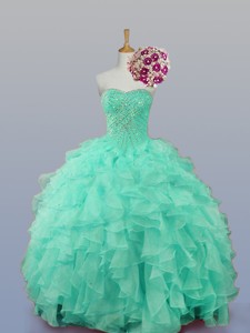 Classical Sweetheart Quinceanera Dress With Beading And Ruffles