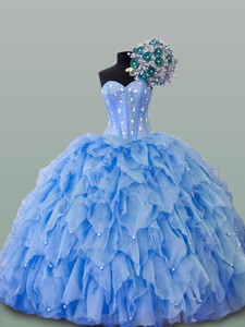 Popular Sweetheart Quinceanera Dress With Beading And Ruffles