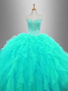 Ball Gown Elegant Sweet 16 Dress With Beading And Ruffles