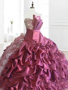 Hot Sale Strapless Sequins And Ruffles Sweet 16 Dress