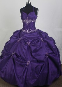 New Ball Gown Halter Top Floor-length Quinceanera Dress